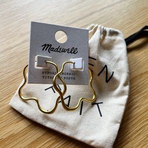 Madewell Gold "Wave Hoop" Earring